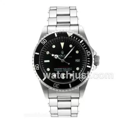 Rolex Sea Dweller Automatic Movement Vintage Edition With Black Dial White Markers Rivet Strap