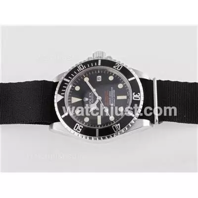 Rolex Sea Dweller Submariner 2000 Ref.1665 Automatic Movement Vintage Edition Black Nylon Strap