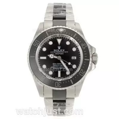 Rolex Sea Dweller Deepsea Automatic With Black Dial Authentic Ceramic Strap