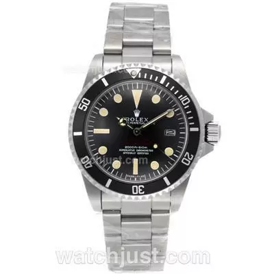 Rolex Sea Dweller Submariner 2000 Automatic Movement With Black Dial S/s Vintage Edition