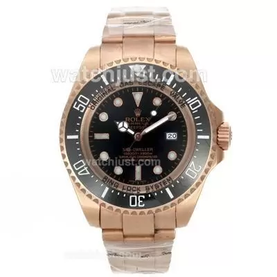 Rolex Sea Dweller Automatic Full Rose Gold With Black Dial New Version