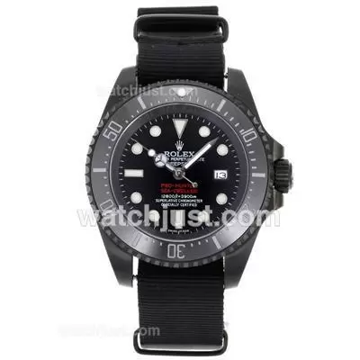 Rolex Sea Dweller Pro Hunter Automatic Pvd Case Ceramic Bezel With Nylon Strap