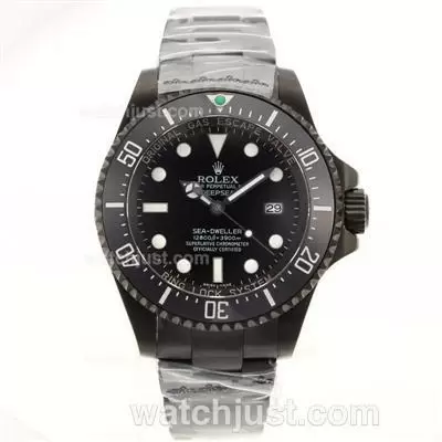 Rolex Sea Dweller Automatic Movement Full Pvd With Black Dial Ceramic Bezel