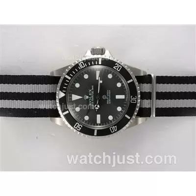 Rolex Submariner Ref.5517 Automatic With Black Dial And Bezel Nylon Band Vintage Edition