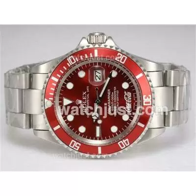 Rolex Submariner Cocacola Limited Edition Automatic With Red Dial And Bezel