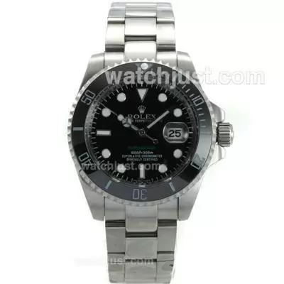 Rolex Submariner Automatic Ceramic Bezel With Black Dial S/s Sapphire Glass