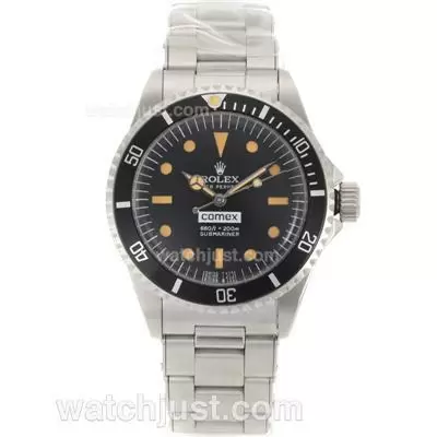 Rolex Submariner Comex Automatic Movement Vintage Edition With Black Dial S/s Rivet Strap