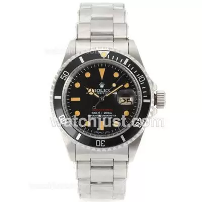 Rolex Submariner Automatic Movement Vintage Edition With Black Dial S/s Rivet Strap