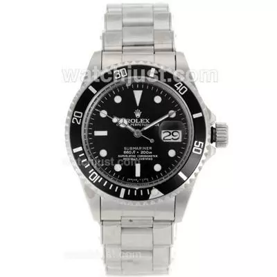 Rolex Submariner Automatic Movement Vintage Edition With Black Dial S/s Rivet Strap