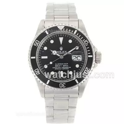 Rolex Submariner Automatic Movement With Black Dial S/s Vintage Edition