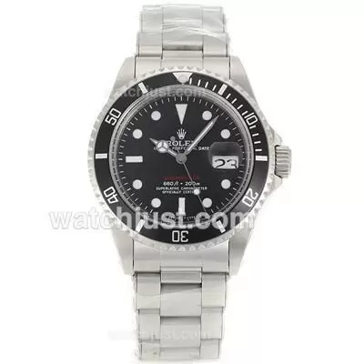 Rolex Submariner Automatic Movement Vintage Edition With Black Dial S/s Rivet Strap