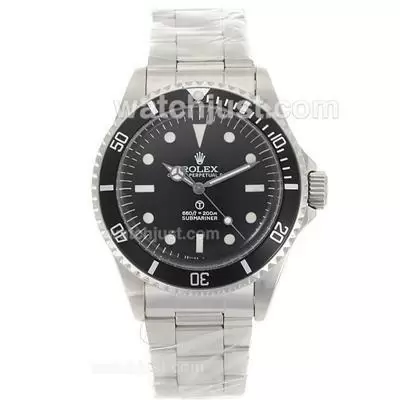 Rolex Submariner Automatic Movement Vintage Edition With Black Dial S/s Rivet Strap