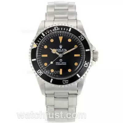 Rolex Submariner Automatic Movement Vintage Edition With Black Dial S/s Rivet Strap