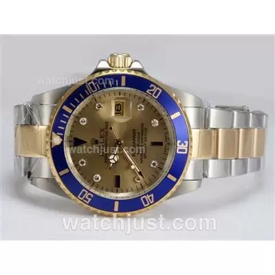 Rolex Submariner Automatic Two Tone With Golden Dial