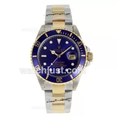 Rolex Submariner Automatic Two Tone With Blue Dial And Bezel