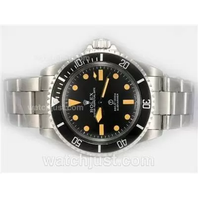 Rolex Submariner Automatic With Black Dial And Bezel Vintage Edition