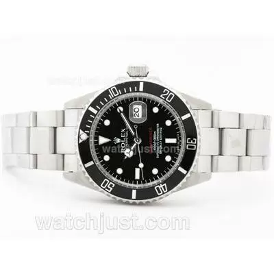 Rolex Submariner Automatic With Black Dial Red Sub Markers