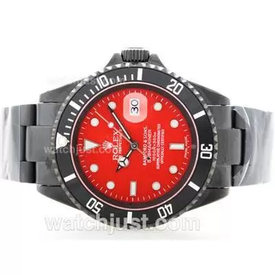 Rolex Submariner Automatic Movement Full Pvd With Red Dial Bamford & Sons Limted Edition