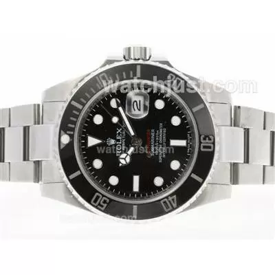 Rolex Submariner Automatic With Red Pro Hunter Markers Ceramic Bezel