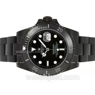 Rolex Submariner Automatic Full Pvd With Black Dial Ceramic Bezel