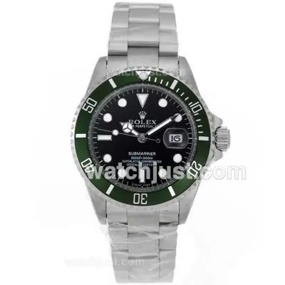 Rolex Submariner Automatic With Black Dial And Green Bezel