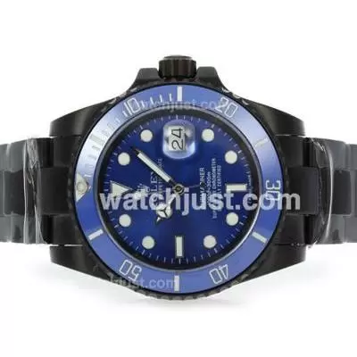 Rolex Submariner Automatic Full Pvd With Blue Dial And Ceramic Bezel