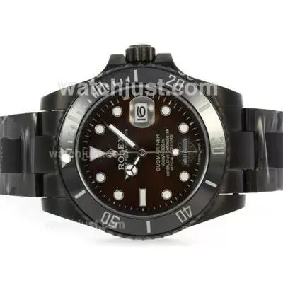 Rolex Submariner Harley Davidson Automatic Full Pvd With Brown Dial Ceramic Bezel