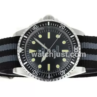 Rolex Submariner T Automatic Movement With Balck Dial Nylon Strap