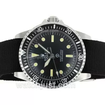 Rolex Submariner T Automatic Movement With Balck Dial Nylon Strap