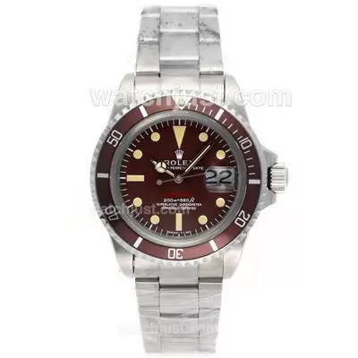 Rolex Submariner Automatic Movement With Brown Dial S/s Vintage Edition