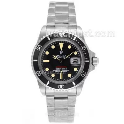 Rolex Submariner Automatic Movement With Black Dial S/s Vintage Edition