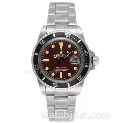 Rolex Submariner Automatic Movement With Brown Dial S/s Vintage Edition