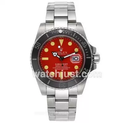 Rolex Submariner Automatic Ceramic Bezel With Red Dial S/s Spphire Glass