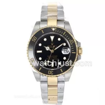 Rolex Submariner Automatic Two Tone With Ceramic Bezel Lady Size