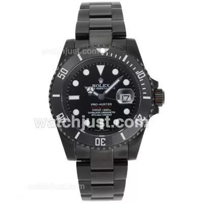 Rolex Submariner Pro Hunter Automatic Movement Full Pvd With Black Dial