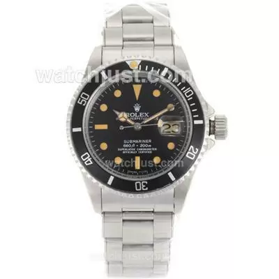 Rolex Submariner Automatic Movement With Black Dial S/s Vintage Edition