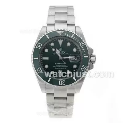 Rolex Submariner Automatic Ceramic Bezel With Green Dial S/s