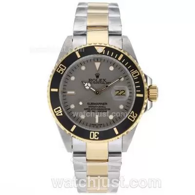 Rolex Submariner Automatic Two Tone With Gray Dial