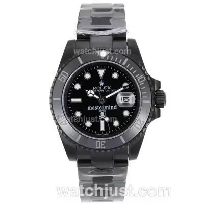 Rolex Submariner Mastermind Japan Automatic Full Pvd Ceramic Bezel With Black Dial