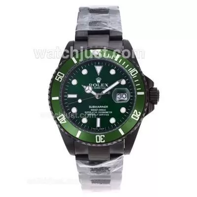 Rolex Submariner Automatic Full Pvd With Green Dial And Bezel