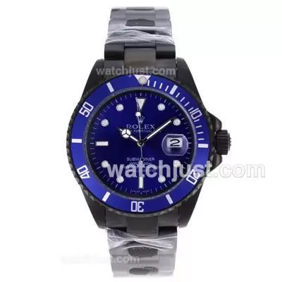 Rolex Submariner Automatic Full Pvd With Blue Dial And Bezel