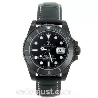 Rolex Submariner Automatic Pvd Case Ceramic Bezel With Black Dial Sapphire Glass