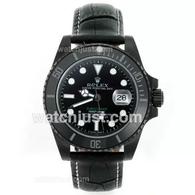 Rolex Submariner Automatic Pvd Case Ceramic Bezel With Black Dial Sapphire Glass