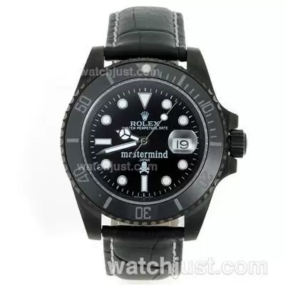 Rolex Submariner Mastermind Japan Automatic Pvd Case Ceramic Bezel With Black Dial Sapphire Glass