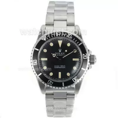 Rolex Submariner Automatic Movement With Black Dial S/s Vintage Edition