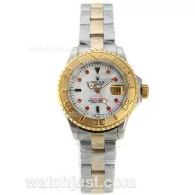 Rolex Yacht Master Automatic Two Tone With Mop Dial