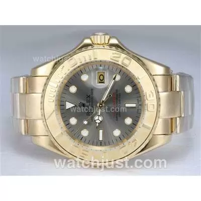 Rolex Yacht Master Automatic Full Gold With Gray Dial