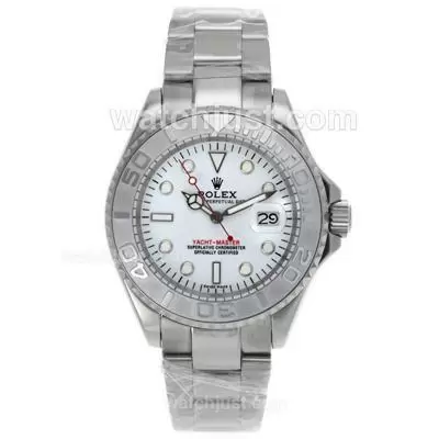 Rolex Yacht Master Automatic With White Dial S/s