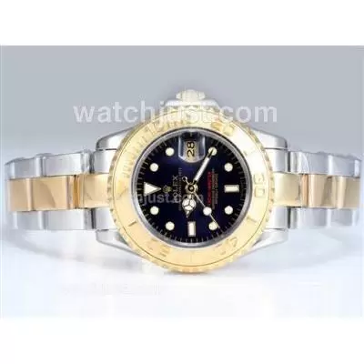 Rolex Yacht Master Automatic Two Tone With Blue Dial