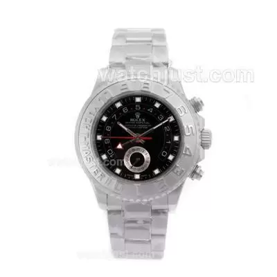 Rolex Yacht Master Ii Automatic Working Gmt With Black Dial 2007 Model